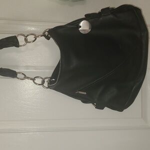Texier Chic Black Leather Hobo Bag